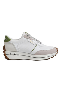 Sam Edelman Jayce Platform Sneaker - Lilly White/Matcha Green