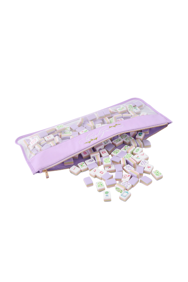Oh My Mahjong Bag - Lilac Script