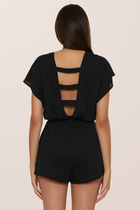 Becca Beach Date Romper - Black