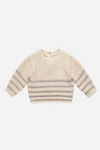 Quincy Mae Rex Sweater - Fog Stripe