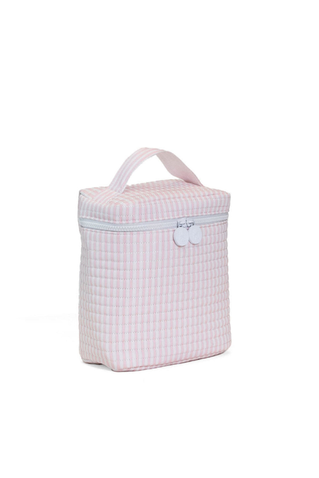 TRVL Design Quilted Go Go Insulated Lunch Bag - Pimlico Stripe Pink