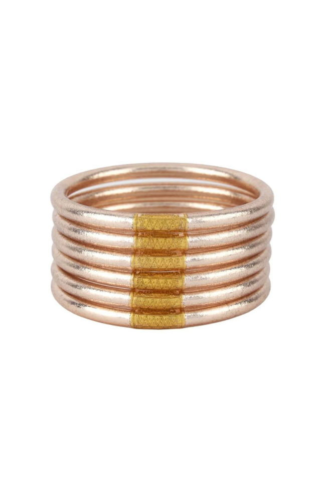 BuDhaGirl All Weather Bangles Set of 6 - Champagne