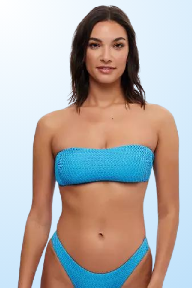 Splendid Interwined Bandeau Bra - Bright Blue