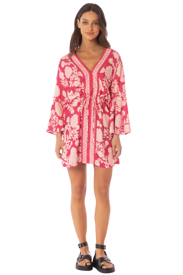 Maaji Candy Flowry Joy Cover Up - Bright Red