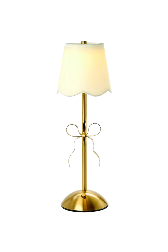 Two's LED Table Lamp w/ Gold Bow