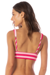 Maaji Apple Stripes Donna Top - Red Overflow