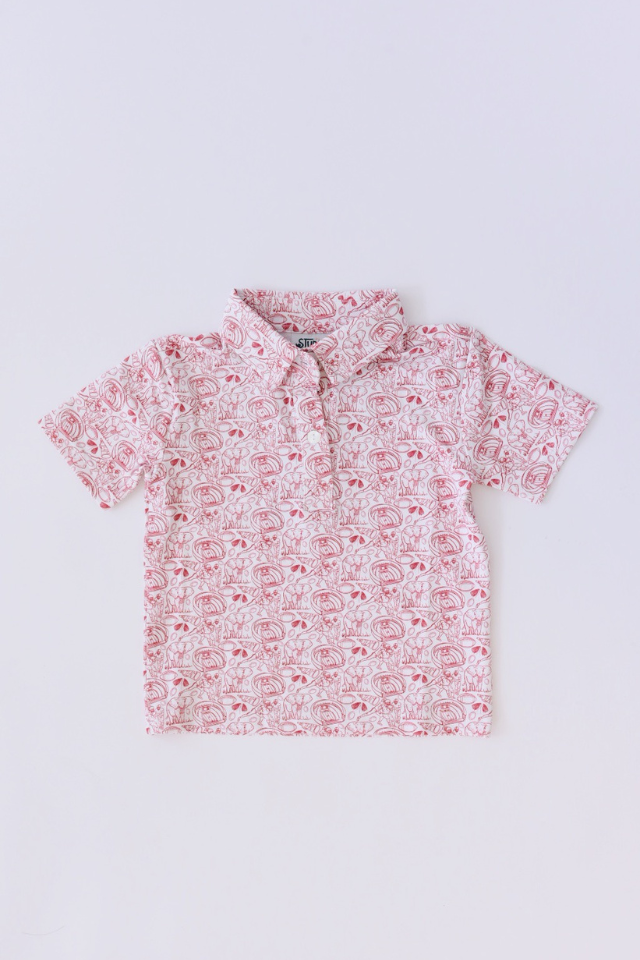 Studio Smocks Elephant Polo - Red/White
