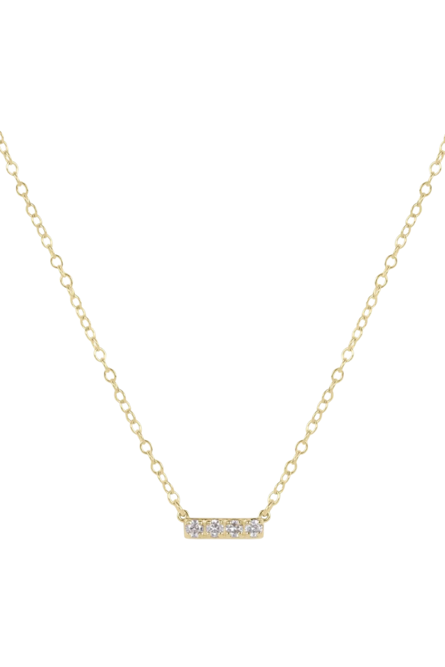 enewton 14kt Gold and Diamond Significance Bar Necklace - Four