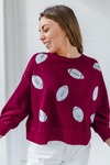 MS Millie Sweatshirt - Maroon & White