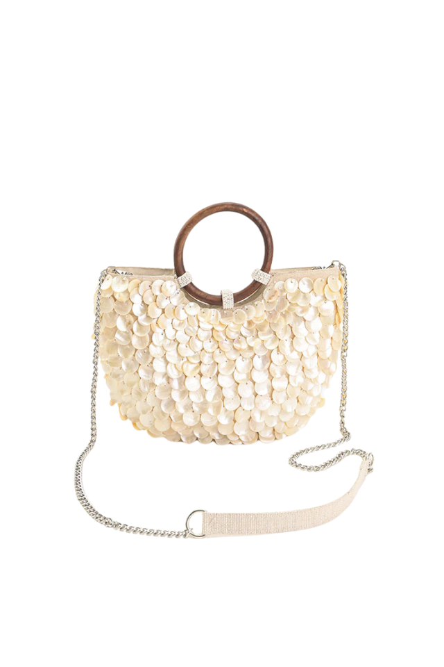 A&B Mermaid Scale Top Handle Bag