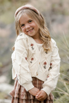 Rylee + Cru Boxy Cardigan - Winter Floral Embroidery