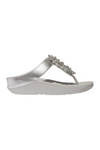 Fit Flop Fino Bauble-bead Toe Post Sandal - Silver