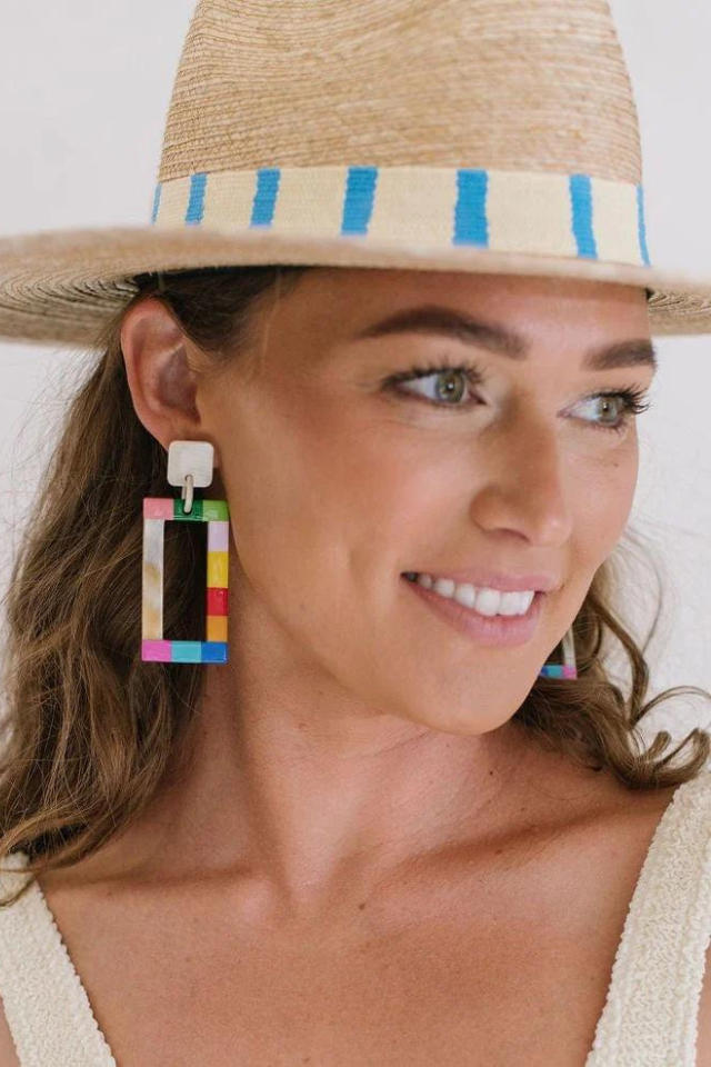 Sunshine Tienda Colorblock Earring Rainbow