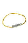 BB Acrylic Dolphins Beaded Gold Bracelet - 6.75