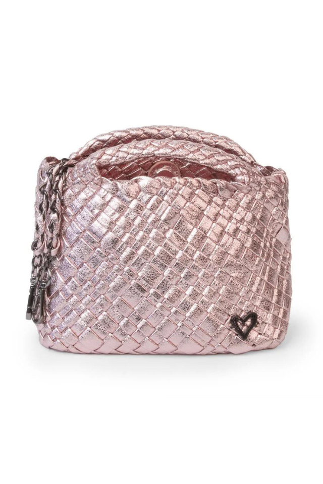 PreneLOVE Tiny Woven Tote - Metallic Pink