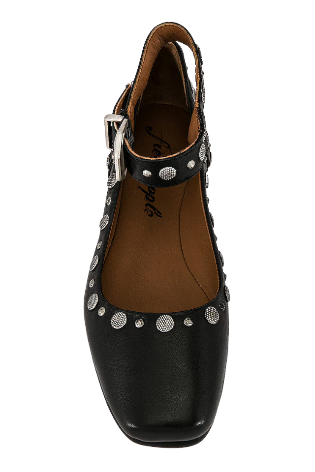 Free People Mystic Mary Jane Flat - Black