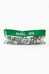 Oh My Mahjong Tile Bag - Green Stitched