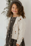 Rylee + Cru Boxy Cardigan - Winter Floral Embroidery