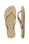 Havaianas Slim Sandal - Sand Grey/Light Gold