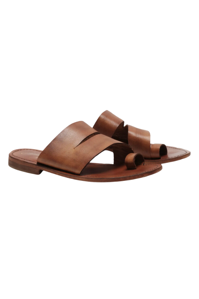 Free People Abilene Toe Loop Sandal - Luggage