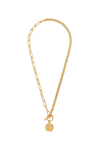 Ellie Vail Stacie Toggle Chain Coin Necklace - Gold