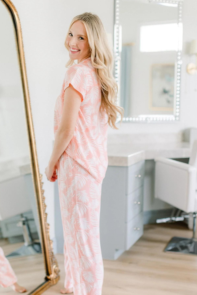 MS Serena PJ Pant Set - Getaway Coral