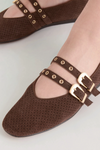 Dolce Vita Baylee Grommet - Dark Brown Perforated Suede