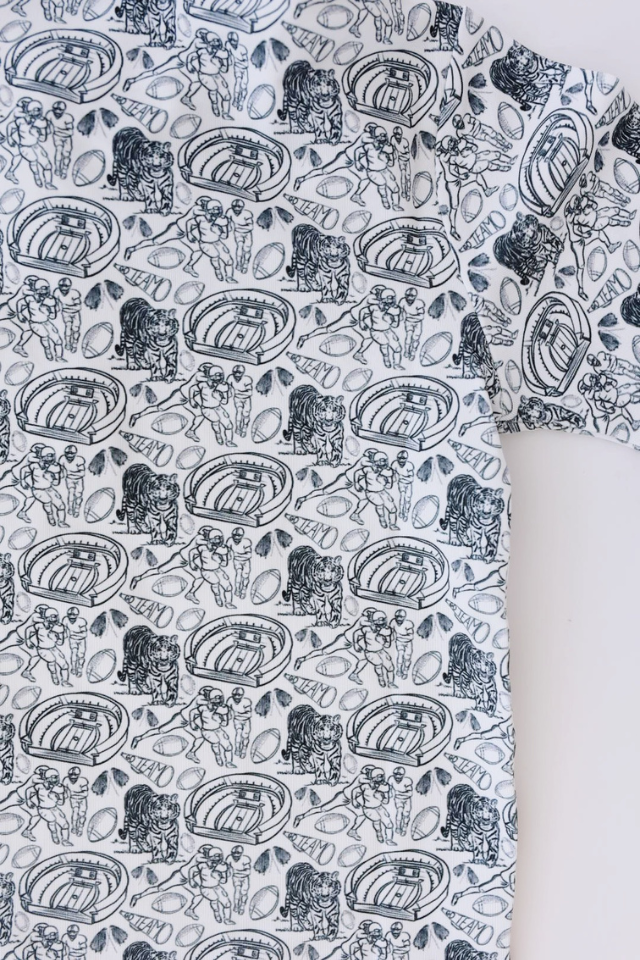 Studio Smocks Tiger Polo - Blue/White