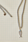 HART Silver Lurex Cord with Silver Fish