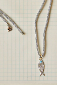 HART Silver Lurex Cord with Silver Fish