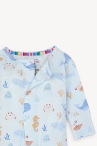 Magnetic Me Cotton Sleeveless Coverall - Deep Sea Jubilee