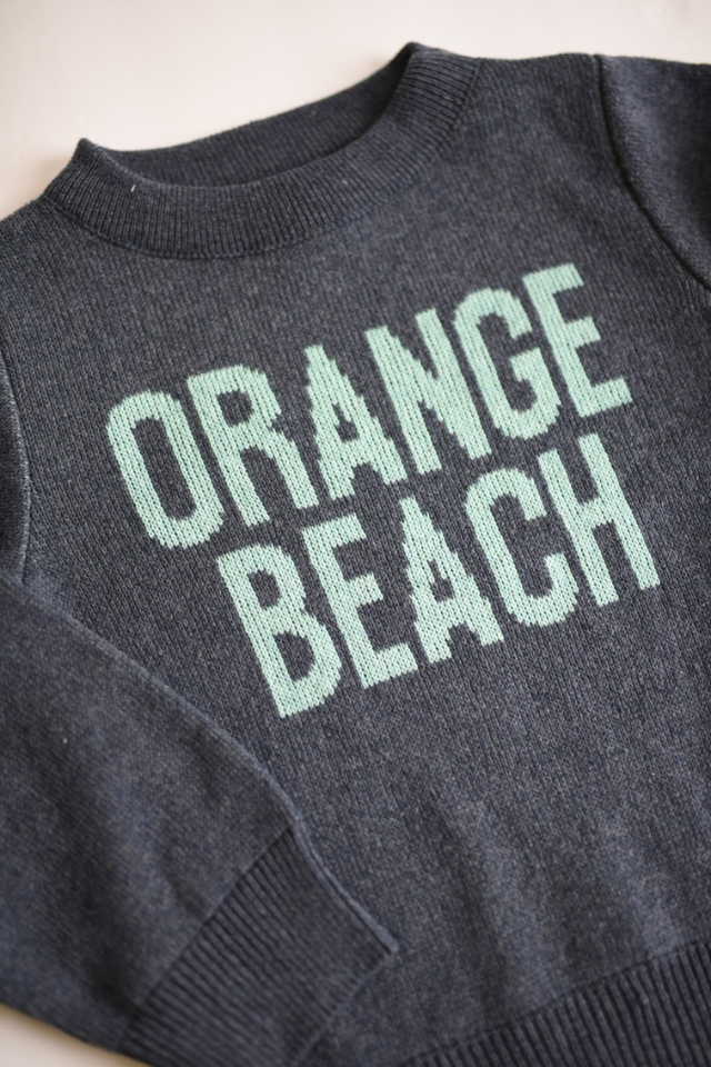 Everyday Relaxed Sweater Orange Beach - Jeans/Aqua