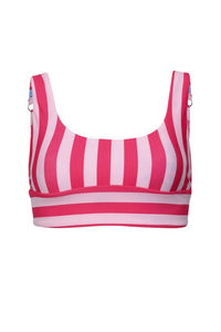 Maaji Apple Stripes Donna Top - Red Overflow