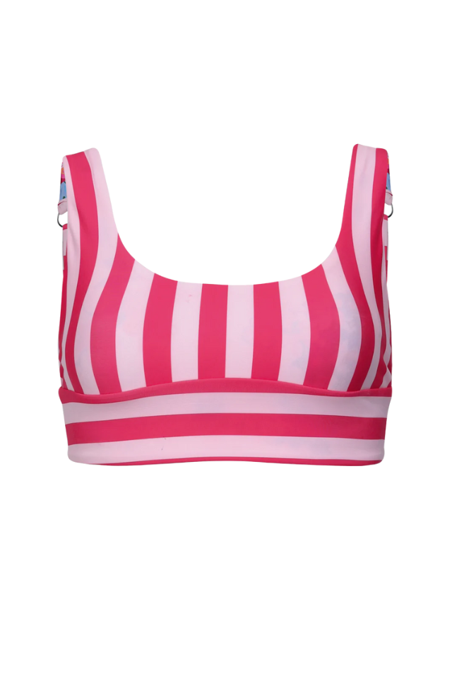 Maaji Apple Stripes Donna Top - Red Overflow