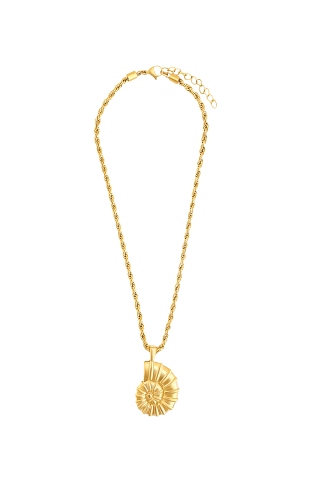 Ellie Vail Celenia Shell Pendant Necklace - Gold