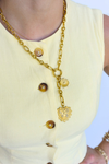 Ellie Vail Nikita Toggle Chain Medallion Lariat Necklace