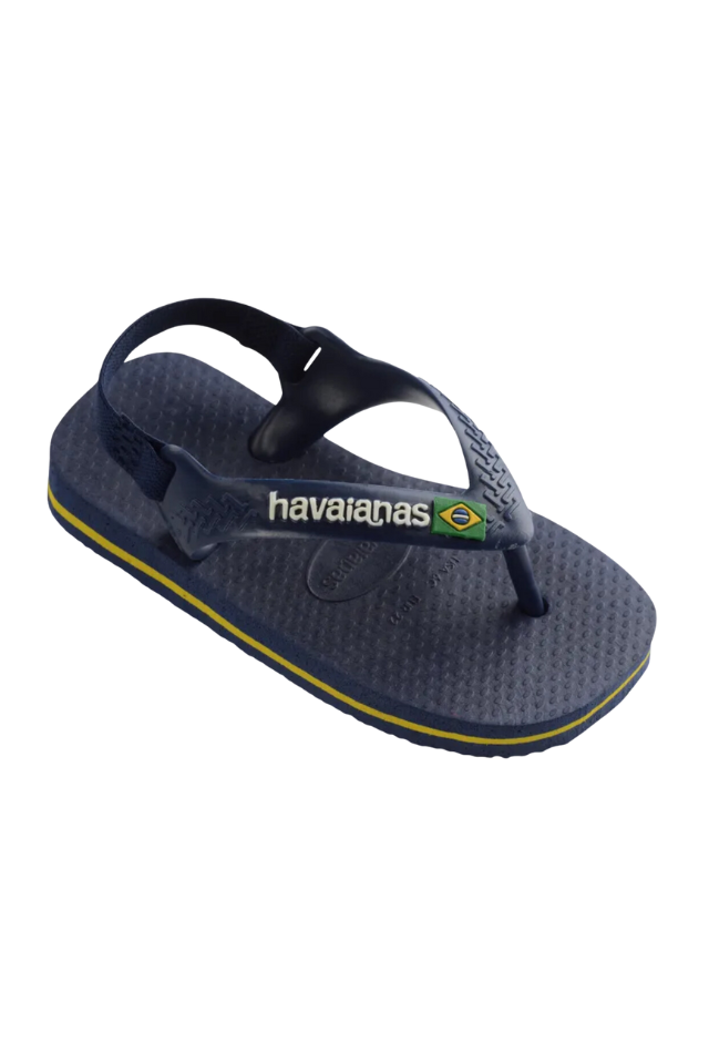 Havianas Kids Brazil Logo Sandal - Navy Blue