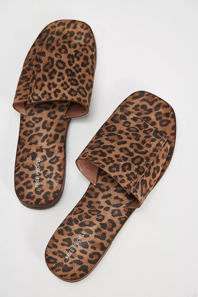 Free People Verona Side Sandal - Chestnut Leopard