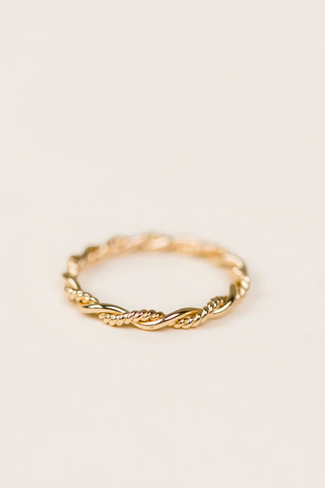 Able Braided Twist Ring - Gold Filled