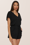 Becca Beach Date Romper - Black