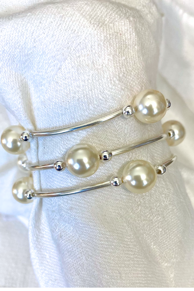 Grateful Classic Pearl Bracelet - Sterling Silver 10mm