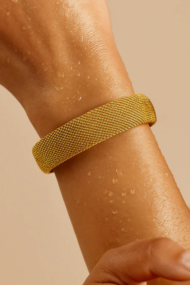 Ellie Vail Marley Mesh Cuff Bracelet - Gold