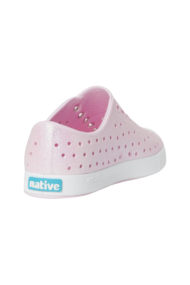 Native Jefferson Bio-Bling Kids - Barely Pink Bling/Shell White