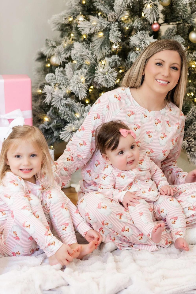 MS Kids Pink Santa Baby PJ Set