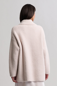 Barefoot Dreams CozyChic Rib Oversized Notch Collar Blazer - Stone