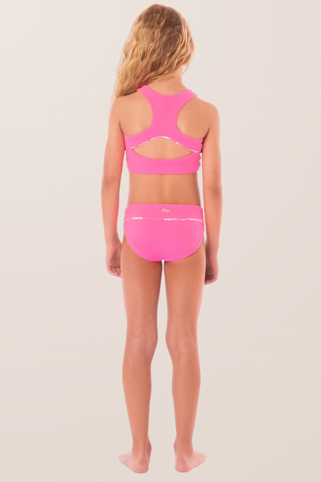 水着・ビーチグッズその他 LE TWINS SS25 'Agnese' kaftan (AGNESE FUCSIA) Maaji Girls Two Piece Bikini - Fucshia Poppy – Seaside Shoes