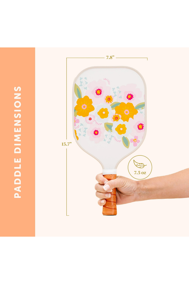 Darling Effect Pickleball Paddle - Bright Bloomy Cream