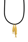Ellie Vail Clive Double Fish Cord Necklace - Gold