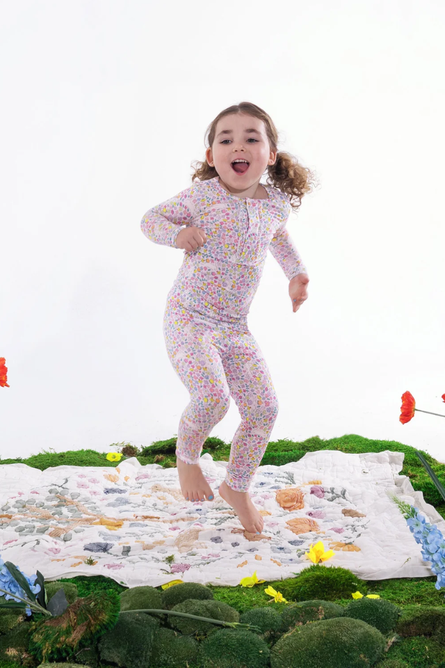 Magnetic Me Modal Ruffle Long Sleeve PJ - Bunny Blossom