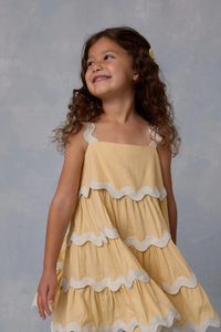 Rylee + Cru Ric Rac Dress - Yellow